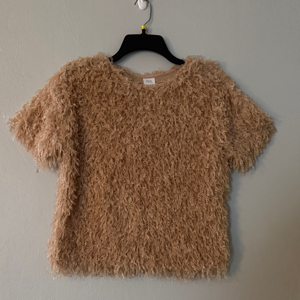 Zara Textured Beige Top